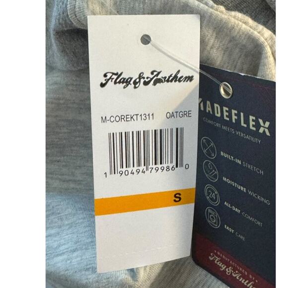 NEW Flag & Anthem Men's Small Gray Madeflex Pullover Hoodie NWT - Picture 5 of 7